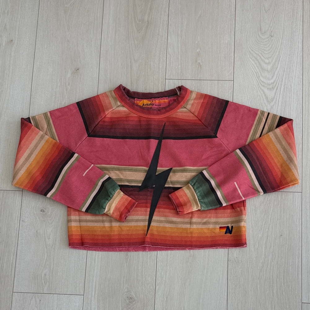 NWOT AVIATOR Nation Crop Sweatshirt Size Small
